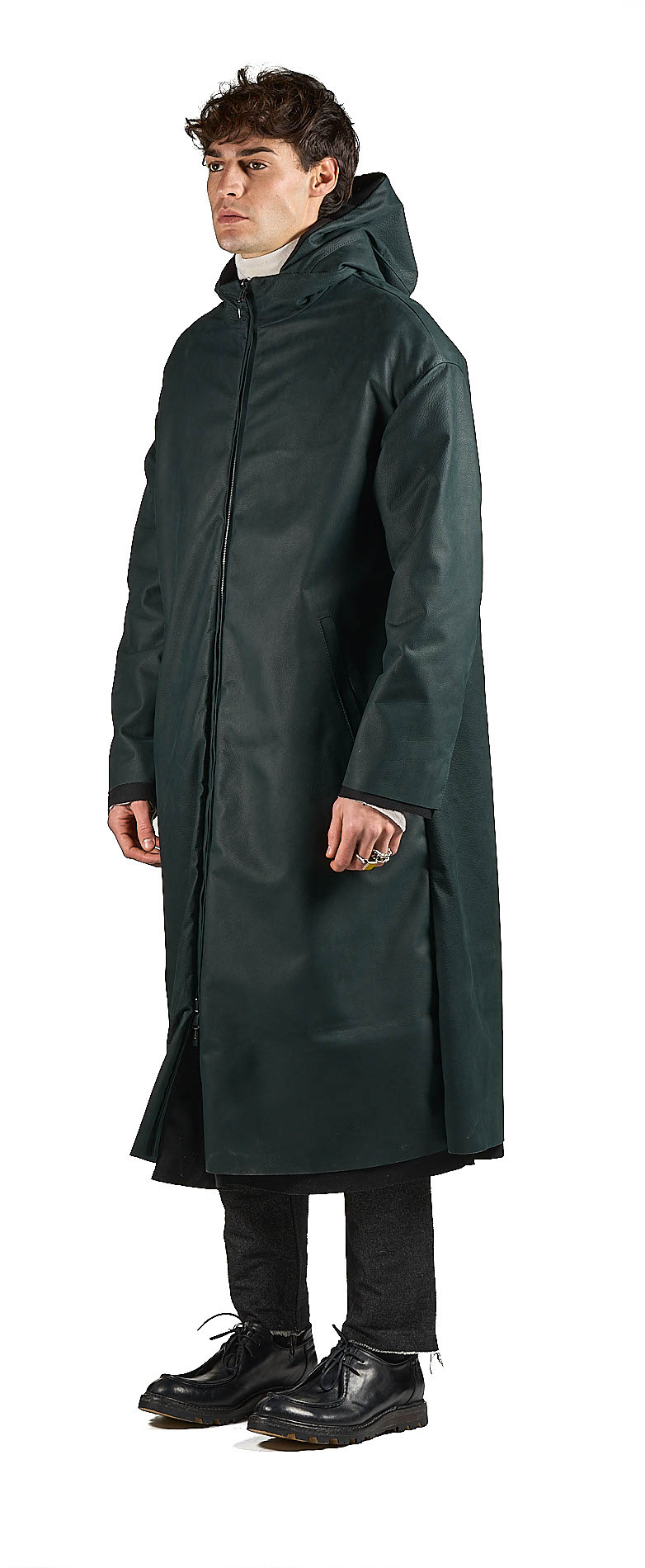 DANIELE BASTA LEATHER AND SILVER JACKET
